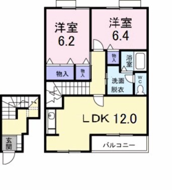 間取図 ビサイド・ハイウェイ　Ｃ