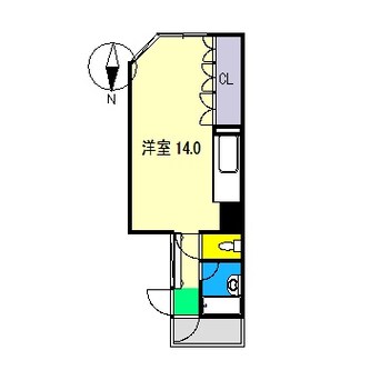 間取図 高知市電駅前線・桟橋線/桟橋通一丁目駅 徒歩8分 3階 築36年