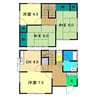 高知市電ごめん線・伊野線/朝倉駅 徒歩20分 1-2階 築46年 4DKの間取り