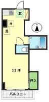 バレーベア北新田 1Rの間取り