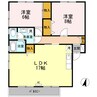 ラ･プランタン春日 2LDKの間取り