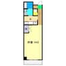 金子橋マンション 1Kの間取り