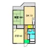 コーポライムグリーン 2DKの間取り