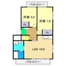 サン・マリン横浜 2LDKの間取り