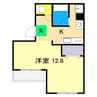 金子橋マンション 1Kの間取り