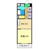 リーヴァ・ビスタ北本町 1DKの間取り