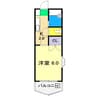 スカイプラザ新田 1Kの間取り