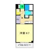 こうき秦南 1Kの間取り