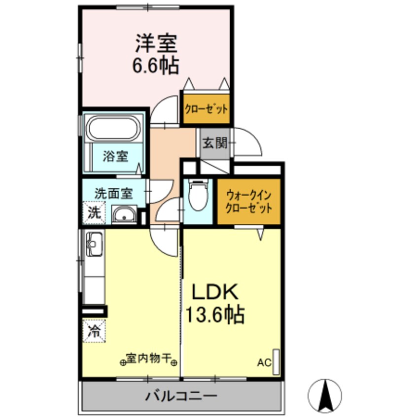 間取図 リビングタウン北川添 A棟