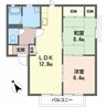 サンハイムⅢ 2LDKの間取り