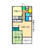 桜ハウス 2LDKの間取り