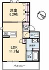 シャーメゾン奏 1LDKの間取り