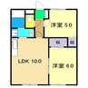 メゾン・ファンテーヌ 2LDKの間取り