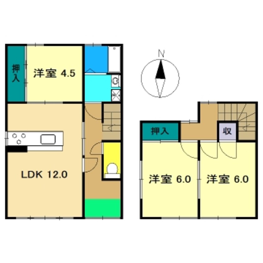 間取図 高知市電駅前線・桟橋線/桟橋通四丁目駅 徒歩12分 1階 築28年