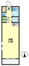 カーサ伊勢崎 1Rの間取り