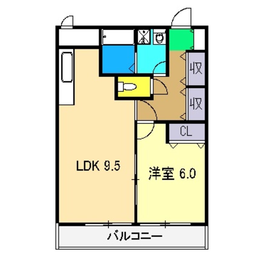 間取図 コーポMIKI Ⅰ南棟