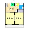 長崎ハイツ 2DKの間取り