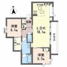 ベレオニシムラⅡ 2LDKの間取り