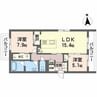 ベレオニシムラⅡ 2LDKの間取り
