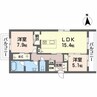 ベレオニシムラⅡ 2LDKの間取り
