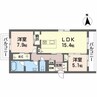 ベレオニシムラⅡ 2LDKの間取り