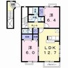 マンダリ－ナＴ・２　Ｄ 2LDKの間取り