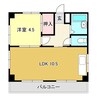 コーポ岬 1LDKの間取り