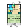 六本木ハイツ 2DKの間取り