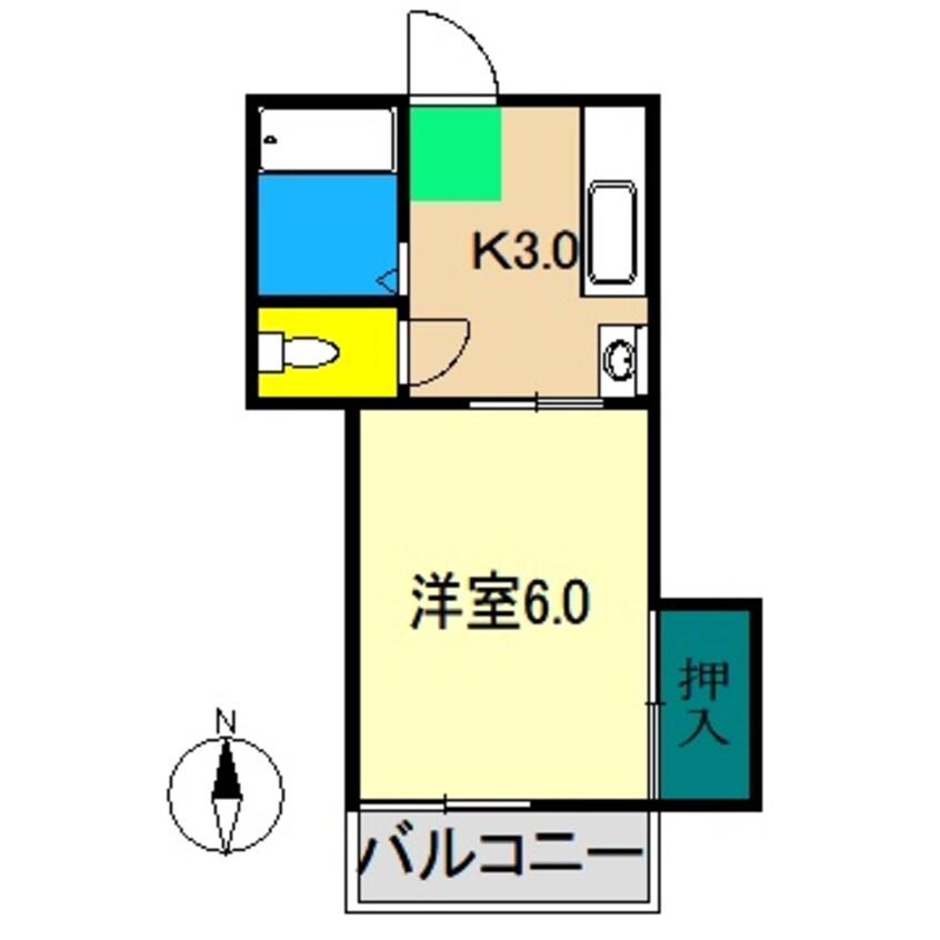 間取図 プレステージ仲田