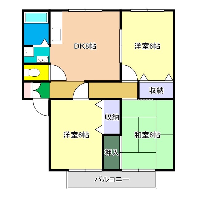 間取り図 サンビレッジ一ツ橋