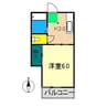 プレステージ仲田 1Kの間取り