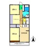 ヴィラナリー高知 2号棟 2DK+Sの間取り
