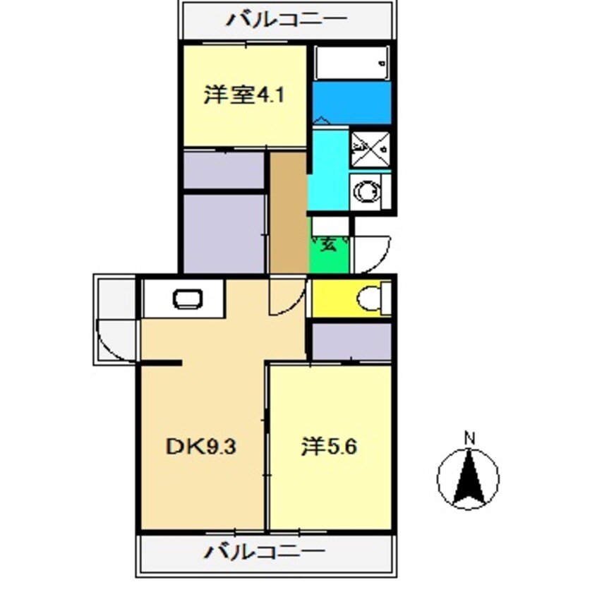 間取図 ヴィラナリー高知 3号棟