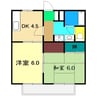パークハイツふたば 2DKの間取り