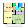 パークハイツふたば 2DKの間取り