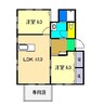 ハイツ菖 A 2LDKの間取り