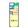 サンライフ福井 1Kの間取り