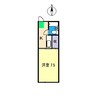 ラプレ鴨部上町 1Kの間取り