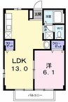 コーポ竹内Ⅱ 1LDKの間取り