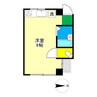 高知市電ごめん線・伊野線/上町一丁目駅 徒歩3分 3階 築40年 1Rの間取り