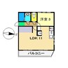 サンハイツ眞島 1LDKの間取り