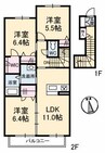 シャーメゾン カトレア 3LDKの間取り