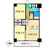 山中ハイツ Ⅲ 2LDKの間取り