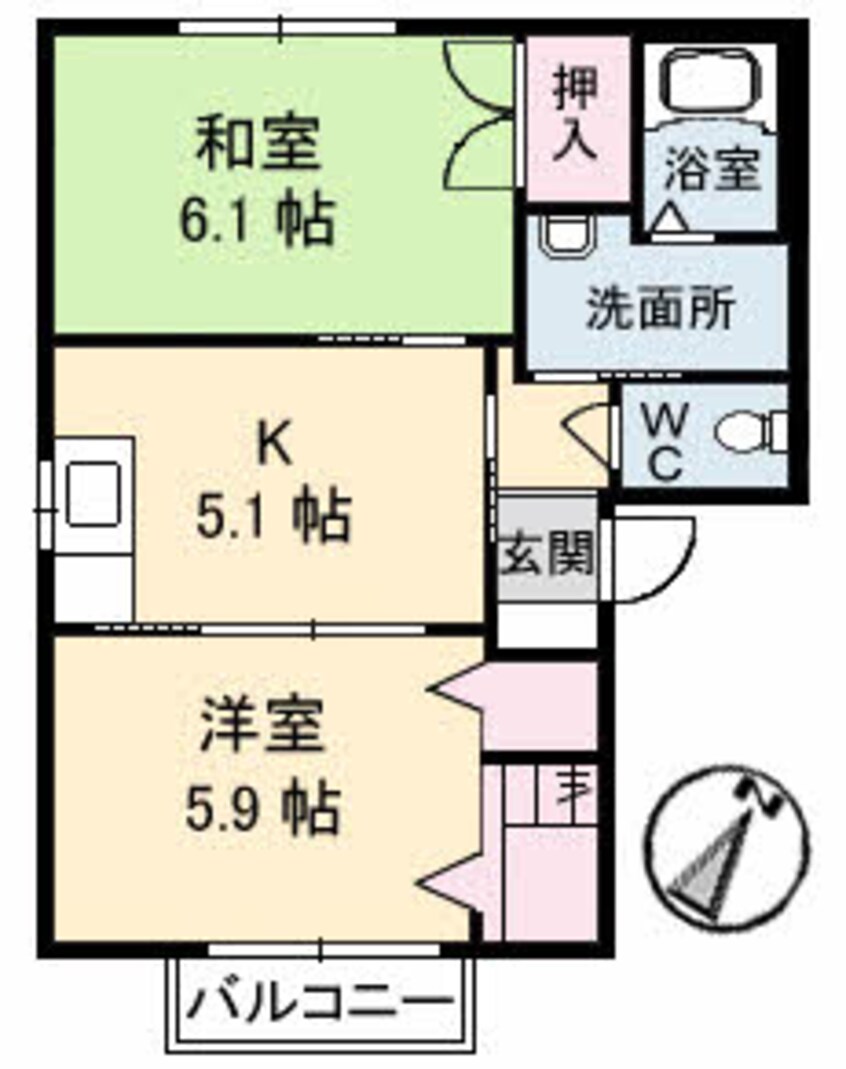 間取図 ハイツ・フローラル A棟