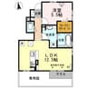 グリーンコートB棟 B棟 1LDKの間取り