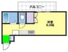 宮本ハイツ 1Rの間取り