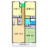 カランドリエ大篠 3LDKの間取り