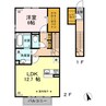 エストレヤ B棟 1LDKの間取り