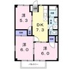 カレントハウスⅡＣ 3DKの間取り