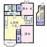 リブハウス・ラビット　Ⅱ 2LDKの間取り
